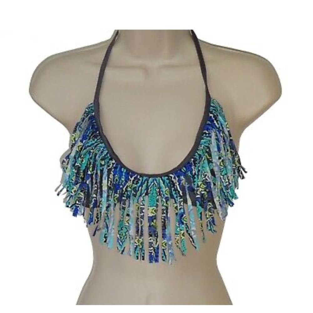 Bikini top with fringe